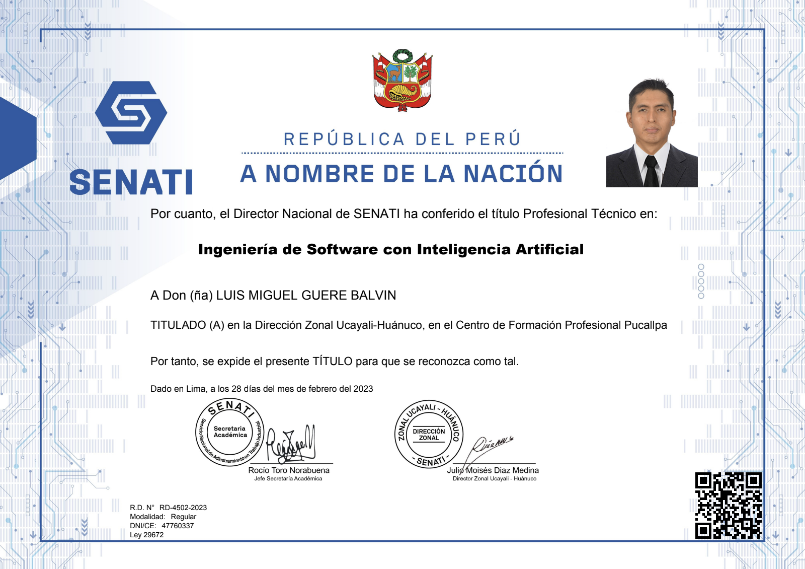Certificado SENATI